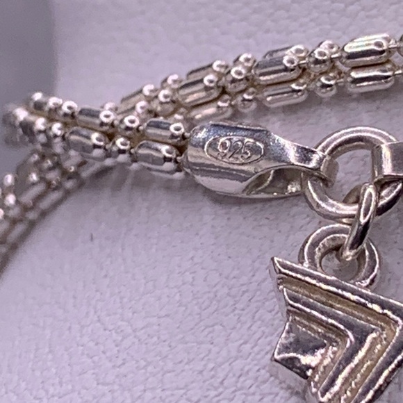 Silpada HTF Sterling Dot Dash Chain & Sterling 4-Way Reversable Floral Pendant - Picture 7 of 12